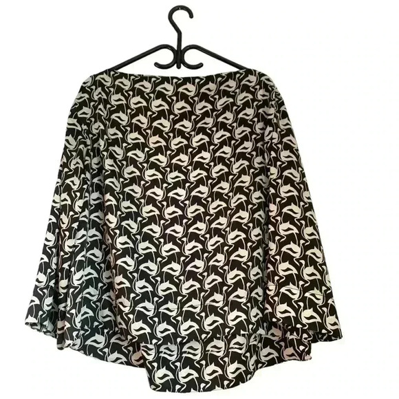 ZARA long sleeve, boat neck,  lightweight blouse - Picture 2 of 5